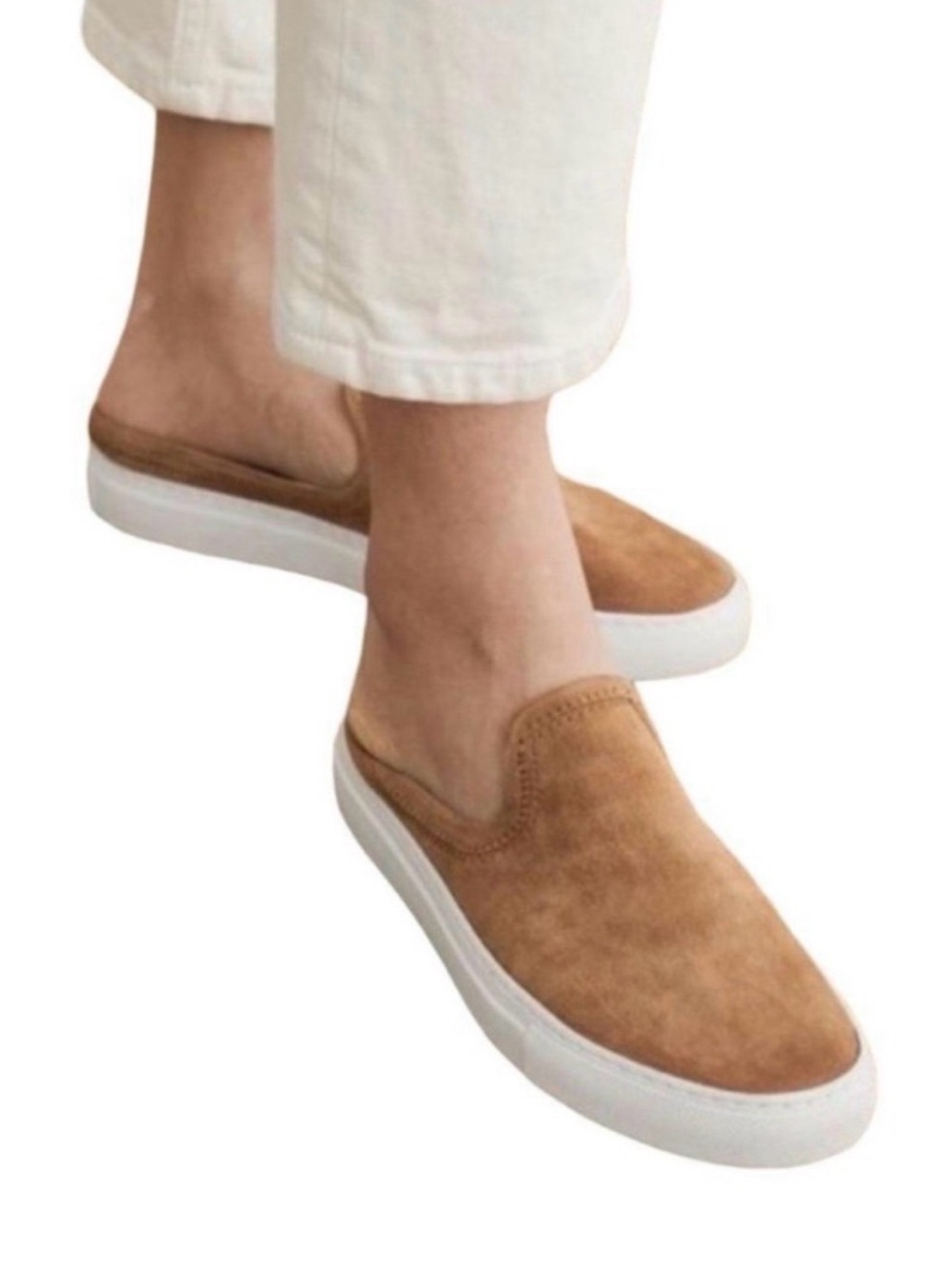 NWOT Jenni Kayne light brown Suede Slip-On Mule Sneakers. Size 40.